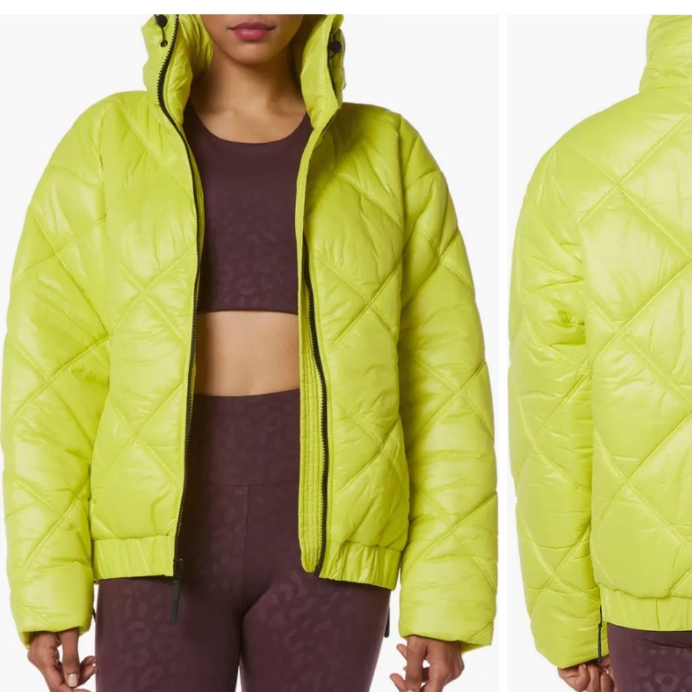 MARC NEW YORK Diamond quilted puffer jacket with hidden hood size SMALL NWOT
